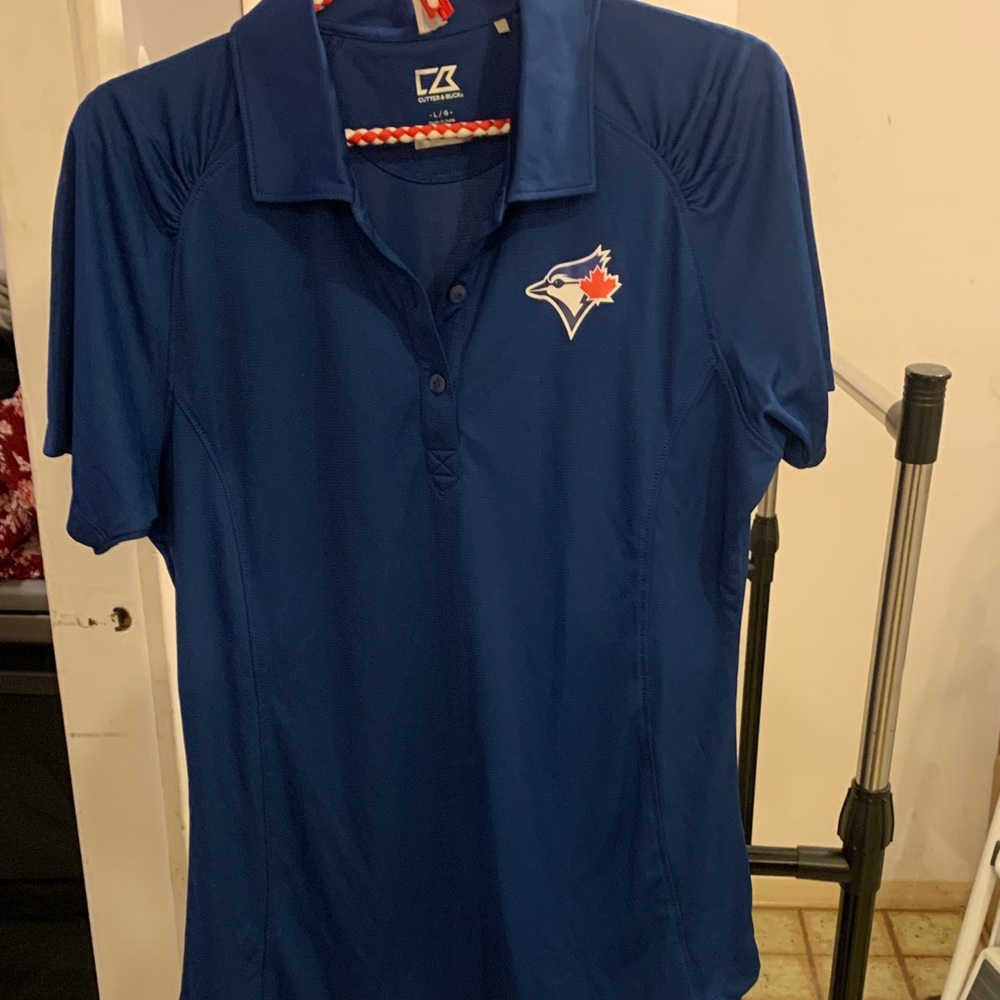 Cutter & Buck Navy Polo with Logo Toronto Blue Jays MLB